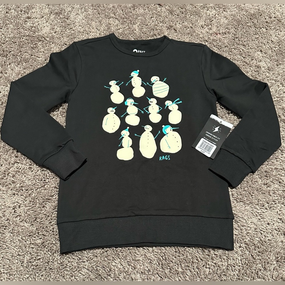 🌟BRAND NEW🌟RAGS Snowmen Sweatshirt Sz 5/6